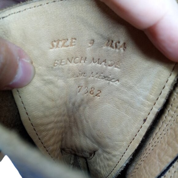 Bed Stu Newark Riding Mid Calf Brown Leather Boots Size 9 Lace Up Western Moto - Picture 10 of 16